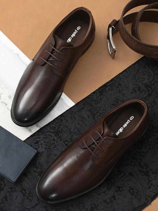 pelle albero Pelle Albero Men Brown Solid Formal Derbys