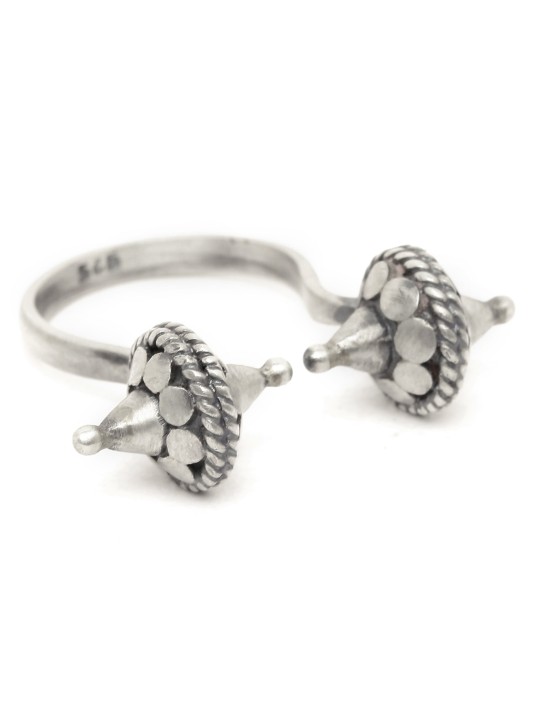 Women Silver Warrior Strut Ring