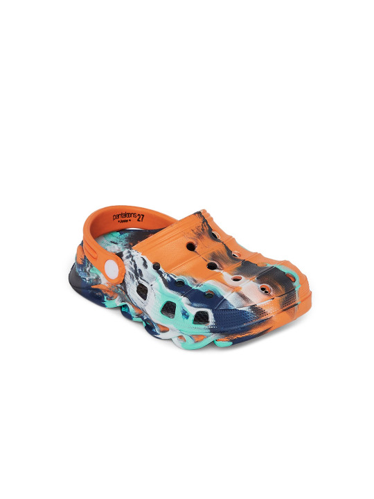 Pantaloons Junior Boys Orange Printed Slip-On Sneakers
