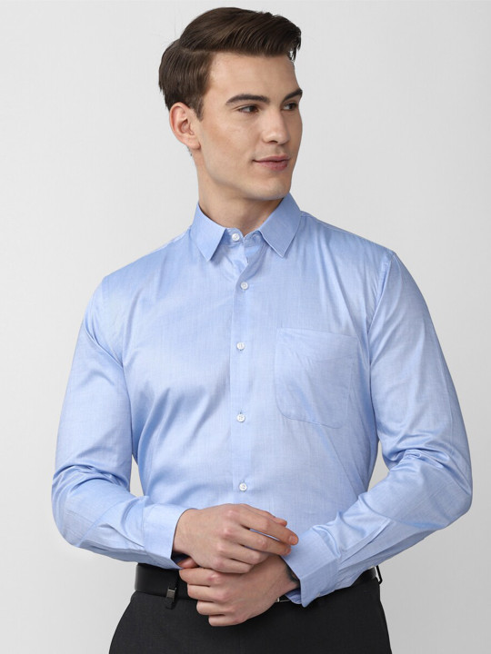 Peter England Men Blue Formal Regular Fit Shirt