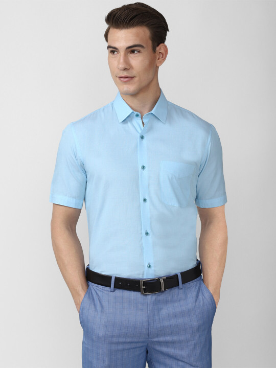 Peter England Men Blue Formal Shirt
