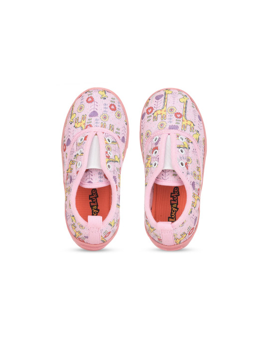 Liberty Boys Pink Printed Slip-On Sneakers