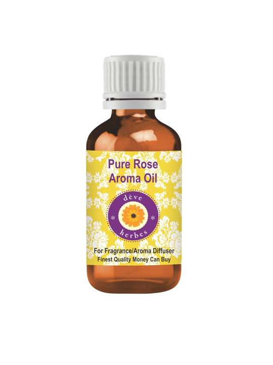 Deve Herbes Pure Rose Aroma Oil with Glass Dropper - 50 ml
