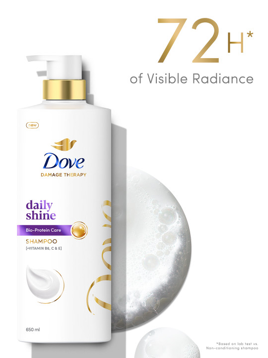 Dove Daily Shine Shampoo with Glycerin 650 ml