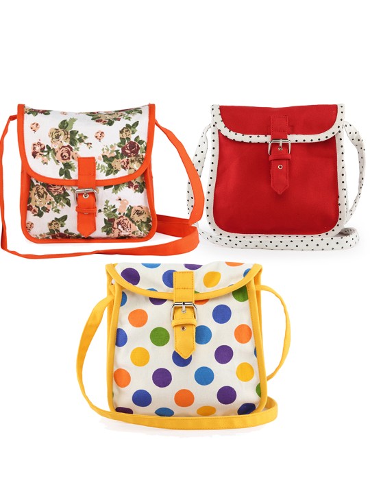 Set of 3 Printed Sling Bags