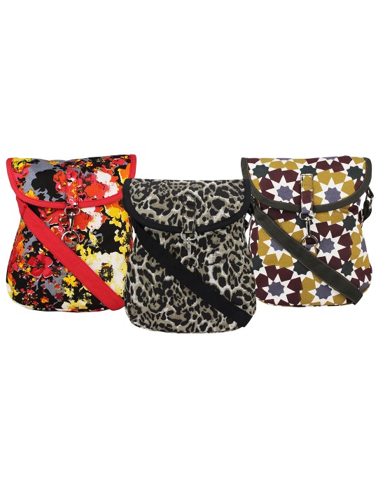 Set of 3 Printed Sling Bags