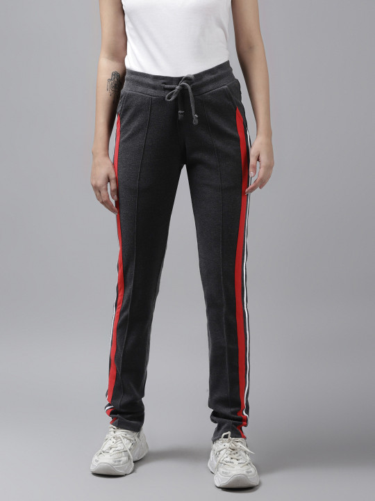Cayman Women Charcoal Grey Regular Fit Track Pant