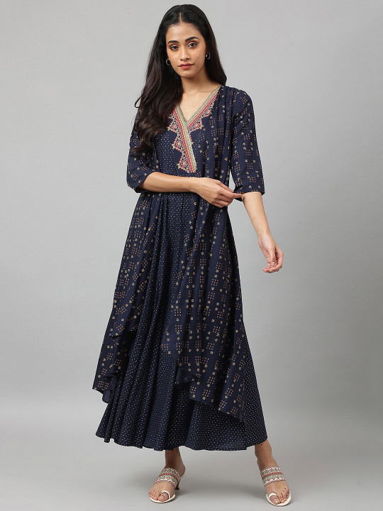 Printed Kimono Jumpsuit