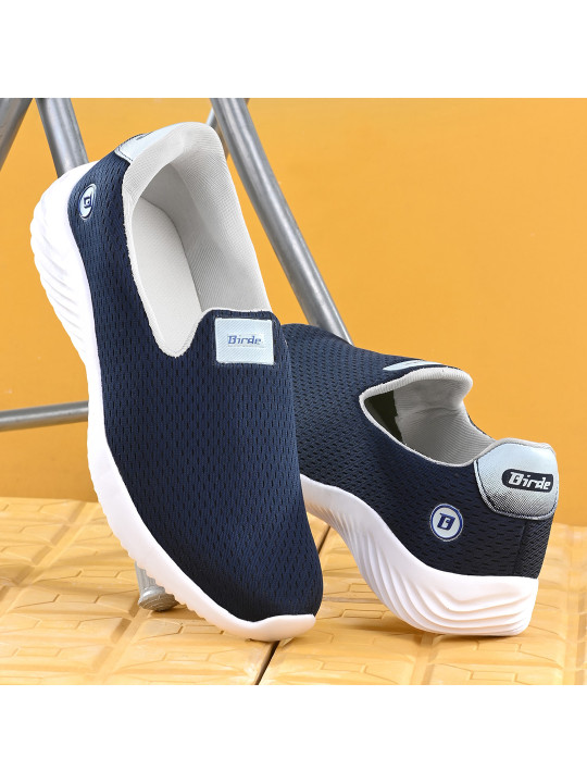 BIRDE Men Navy Blue Slip-On Sneakers