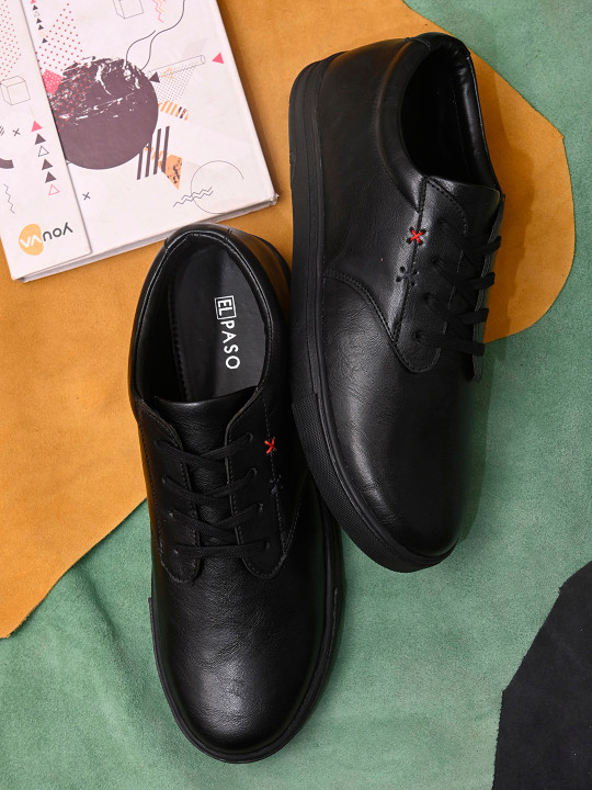 El Paso Men Black Casual Sneakers