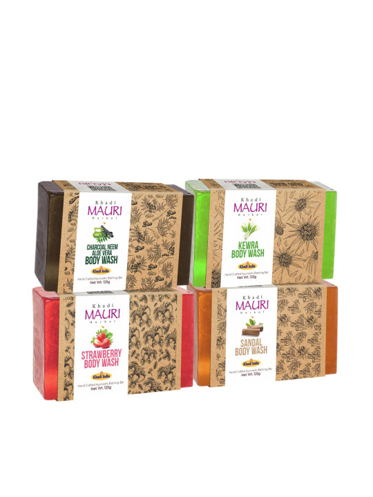 Khadi Mauri Herbal Set Of 10 Assorted Handmade Soaps