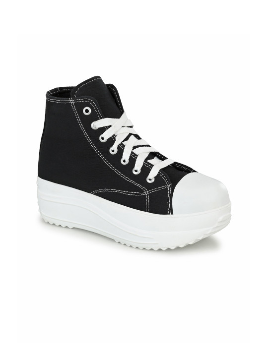 El Paso Women Black Lightweight Sneakers