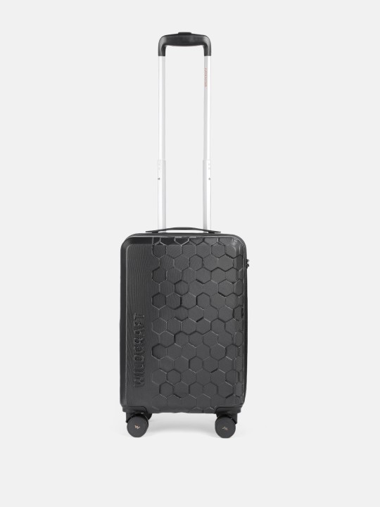 Wildcraft Black Textured Pyxis Cabin Trolley Suitcase