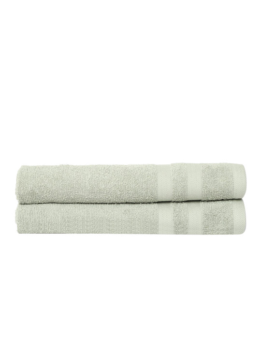 Cantabil CANTABIL Pack Of 2 Green 400 GSM Textured Hand Towels