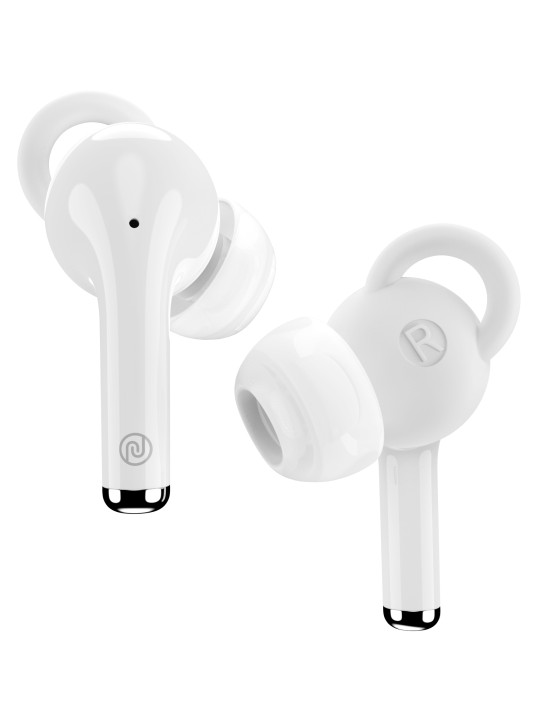 Noise Bare Buds Truly Wireless Earbuds with 24hrs playtime & ENC with Quad Mic – White