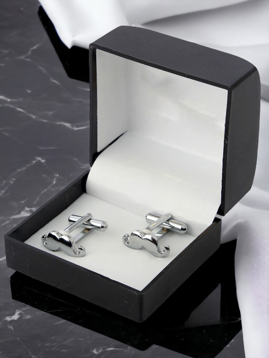 LUCKY JEWELLERY Silver Plated Quirky Cufflink