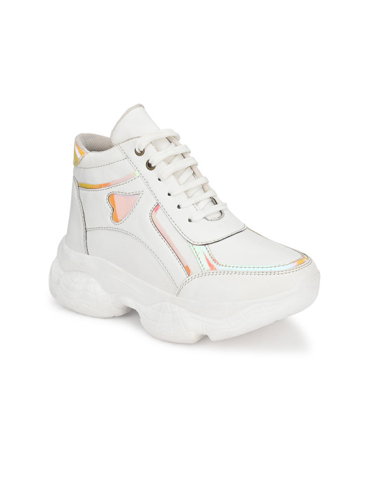 El Paso Women White Sneakers