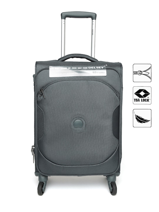 Unisex Charcoal Grey U-Lite Classic 2 Soft Medium Trolley Bag