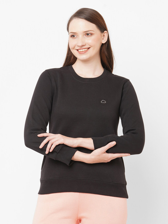 Sweet Dreams Women Black Sweatshirt