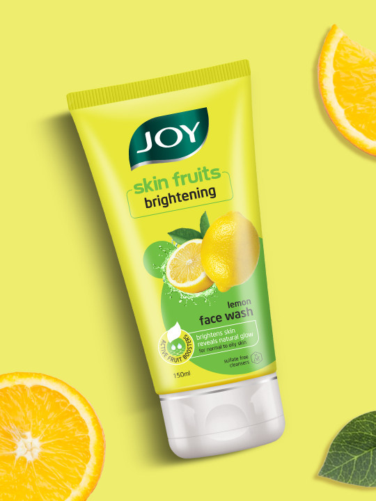 JOY Skin Fruits Lemon Brightening Face Wash to Reveal Natural Glow - 150 ml