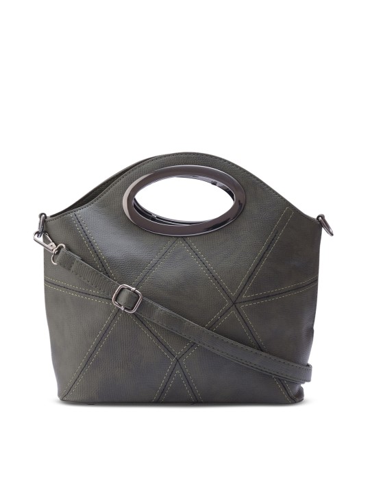 Olive Green Solid Handheld Bag