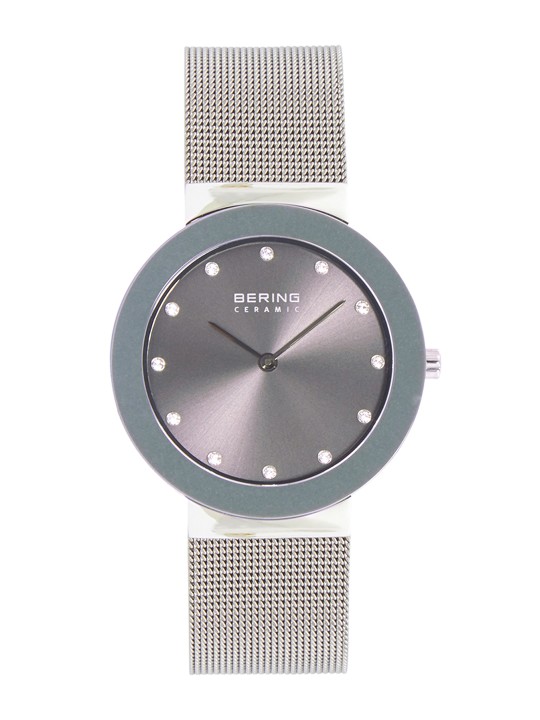 Women Grey Ceramic Sapphire Crystal Analogue Watch 11435-389