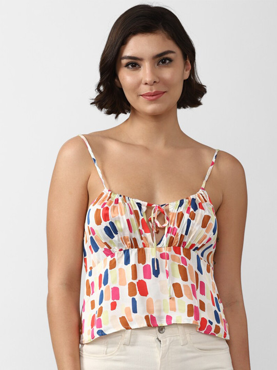 FOREVER 21 Multicoloured Floral Print Top