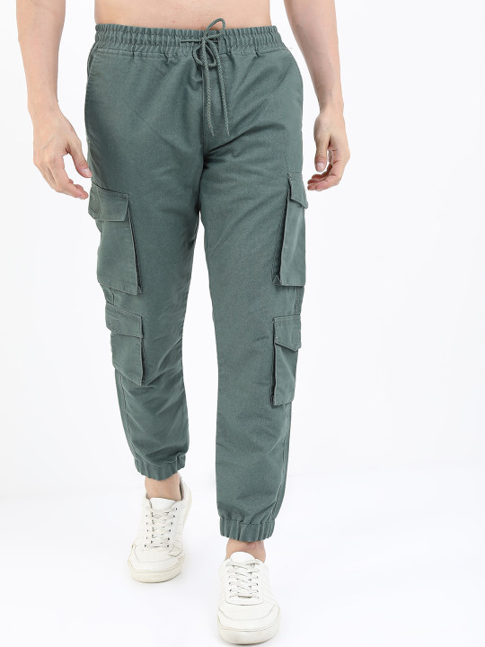 HIGHLANDER Men Green Joggers Trouser