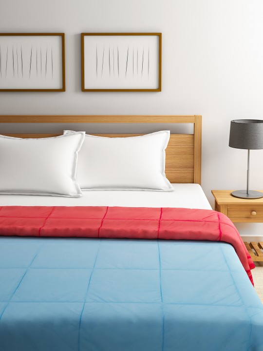 Blue & Red Heavy Winters Reversible Double Quilt (Comforter)