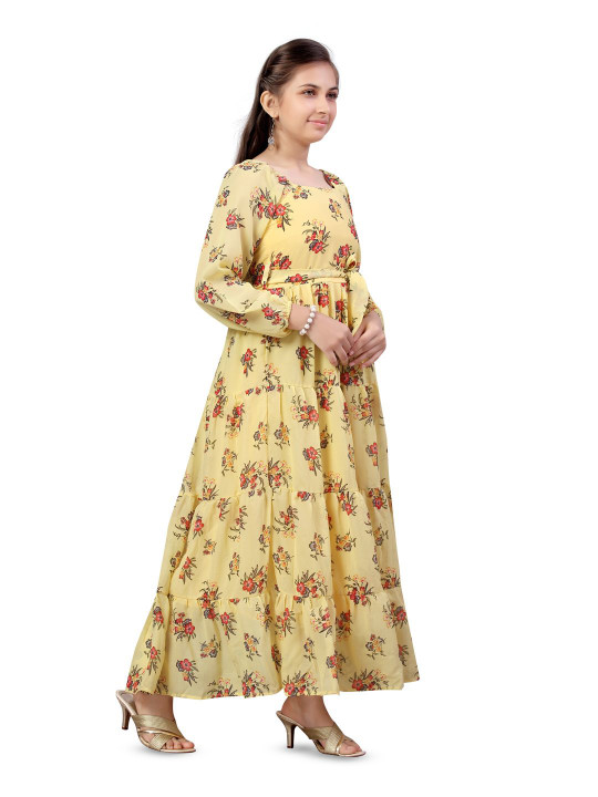 BAESD Floral Print Georgette Maxi Dress