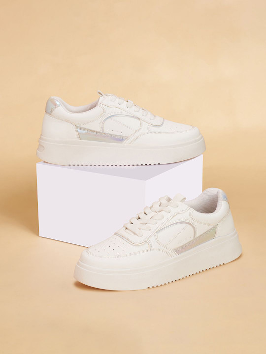 Forever Glam by Pantaloons Women Perforations PU Sneakers