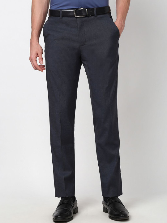 Peter England Elite Men Slim Fit Formal Trousers