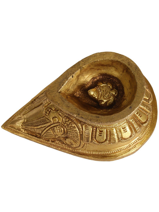 Exotic India Tortoise Brass Handmade Diwali Diyas