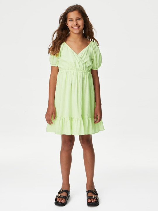 Marks & Spencer Cotton Rich Wrap Dress
