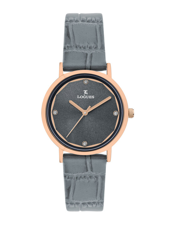L LOGUES Women Brass Dial & Leather Straps Analogue Watch L 5095 WL-27