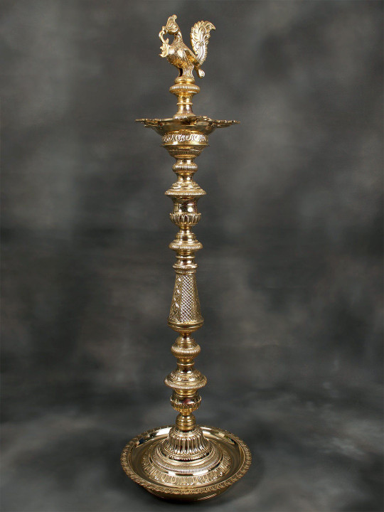 Exotic India Peacock Brass Handmade Diwali Diyas