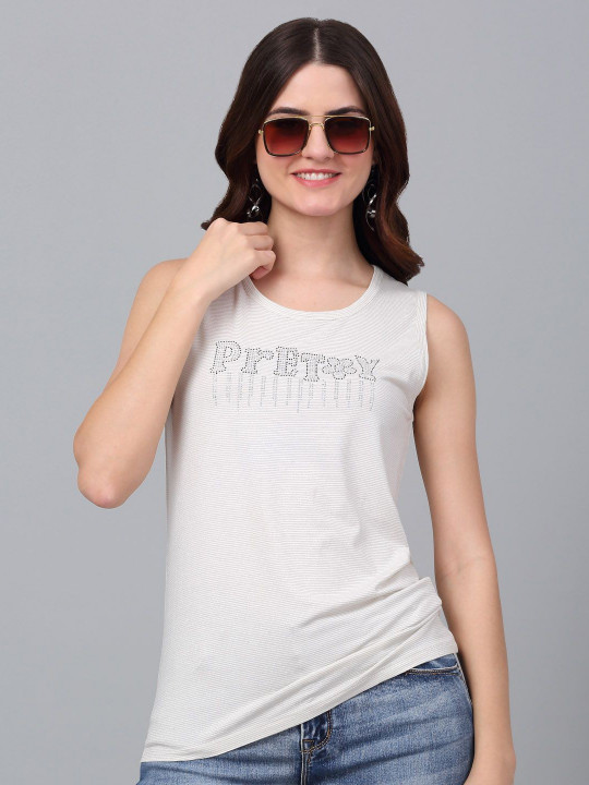 Dressitude Women Typography Printed Round Neck Pure Cotton T-Shirt