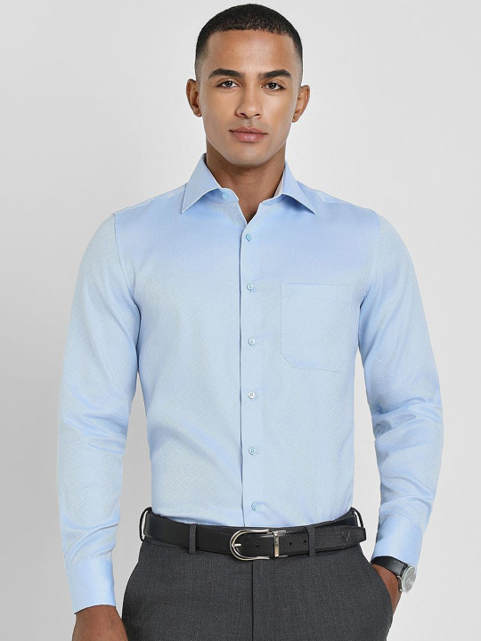 Allen Solly Sport Men Spread Collar Micro Ditsy Printed Cotton Slim Fit Formal Shirt
