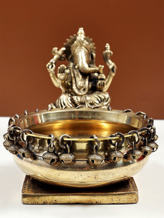 Exotic India Lord Ganesha Brass Handmade Ganesh Chaturthi Pooja Metalware