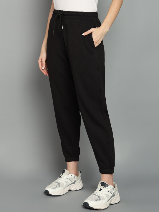 Alan Jones Women Regular Fit Solid Fleece Joggers
