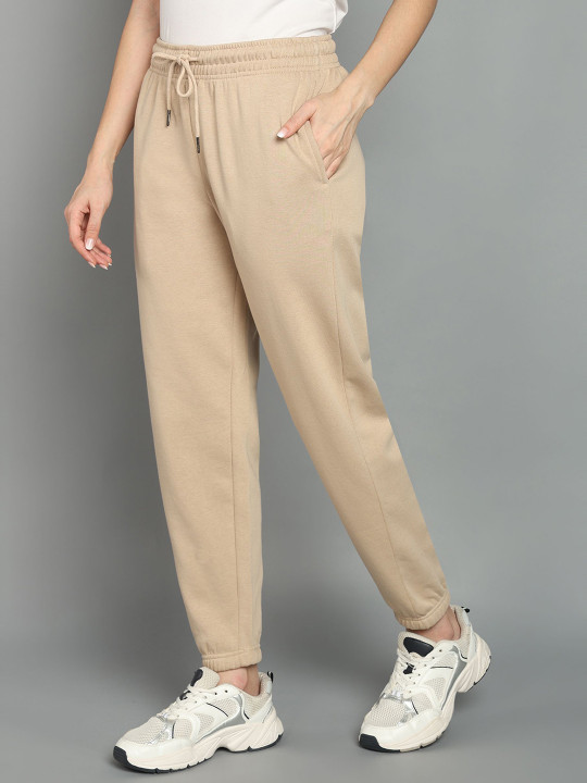 Alan Jones Women Regular Fit Solid Fleece Joggers