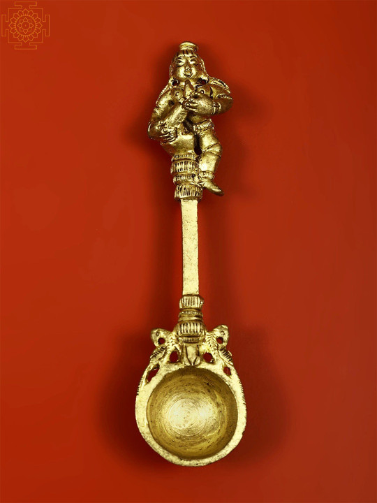 Exotic India Dancing Krishna Brass Easy to Clean Krishna Janmashtami Pooja Metalware
