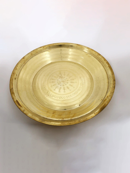 Exotic India Brass Easy to Clean Navratri Pooja Thali