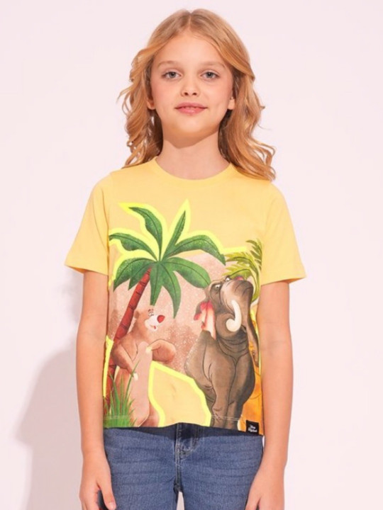Vero Moda Girls Graphic Printed Round Neck Cotton T-Shirt