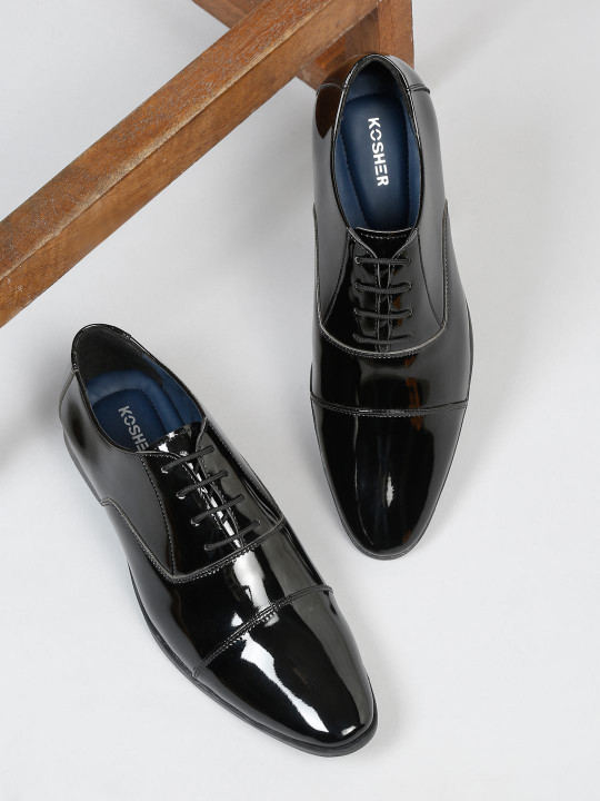 Kosher Men Round Toe Formal Derbys