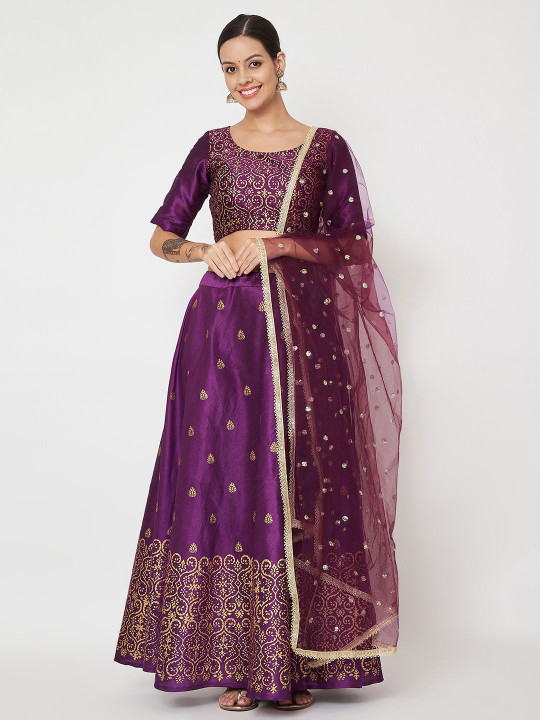 studio rasa Block Printed Ready to Wear Lehenga & Blouse With Dupatta