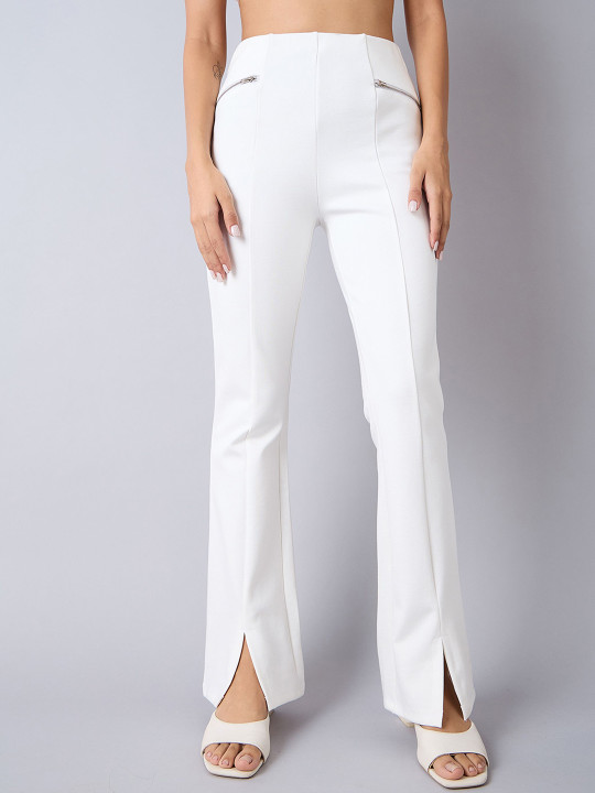 Noh.Voh - SASSAFRAS Kids Girls Flared High-Rise Trousers