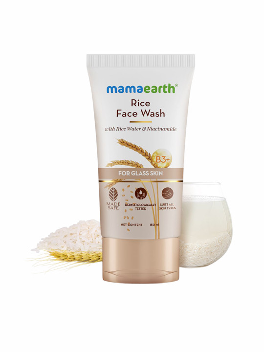 Mamaearth Rice Face Wash With Rice Water & Niacinamide For Glass Skin - 150 ml