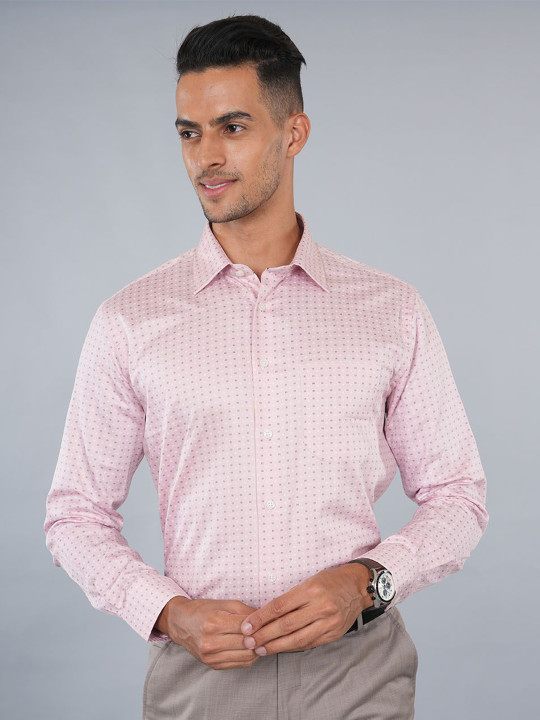 Ostermann Men Opaque Printed Formal Shirt
