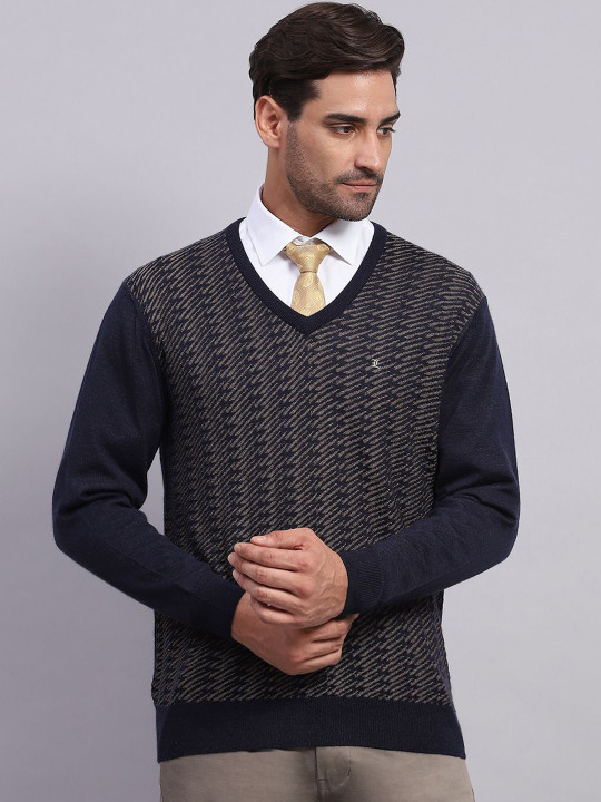 Monte Carlo Men Self Design Pullover